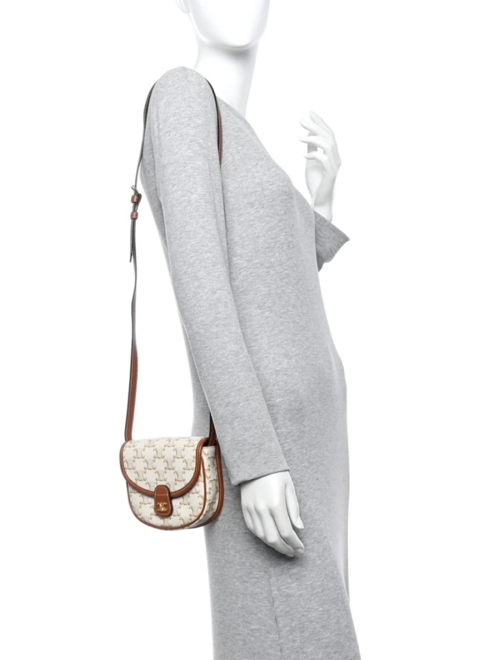 Celine Mini Triomphe Canvas Besace Bag - Picture 5 of 5